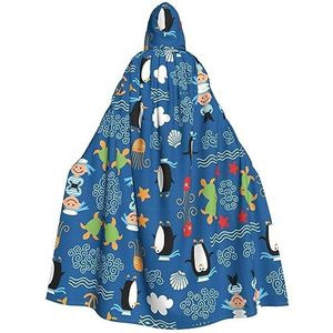 SSIMOO Penguin Turtle Halloween Party cape voor volwassenen - perfect voor kostuumfeesten en cosplay