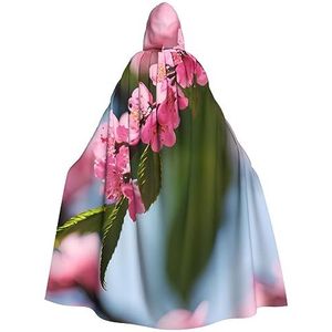 SSIMOO Roze kersenbloesems 1 Halloween feestcape voor volwassenen - perfect voor kostuumfeesten en cosplay