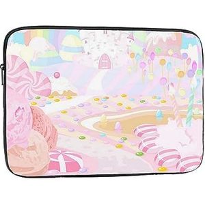 Pink Candy Land Laptop Case Laptop Sleeve Laptop Tas voor Vrouwen Mannen Shockproof Beschermende Notebook Case 17 inch