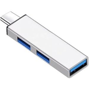 3-in-1 USB 3.0 HUB Hoge snelheid USB3.0 OTG 3-poorts USB C HUB Multi-splitteradapterAccessoires(B- Type C TO 3USB)