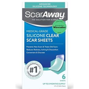 ScarAway Transparante siliconen littekenvellen, wit, 6 stuks