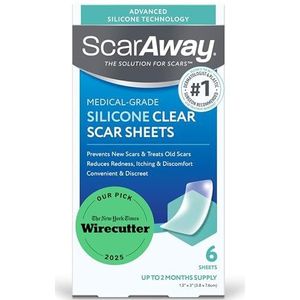 ScarAway Transparante siliconen littekenvellen, wit, 6 stuks