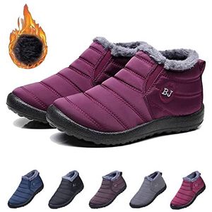Boojoy Shoes, Boojoy Winter Boots, Bj Boots Women Men Snow Boots Waterproof Anti-slip Ankle Booties Outdoor Warm Lined Shoes (Red, adult, women, numeric_43, numeric, eu_footwear_size_system, medium)