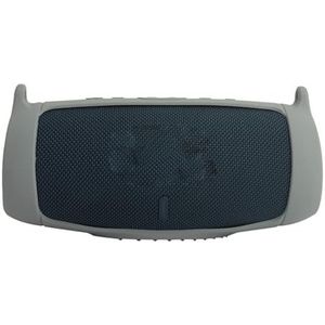 Siliconen hoes voor JBL Charge 5 Bluetooth-luidspreker, reizen dragen beschermend met schouderriem en karabijnhaak (GRAY)