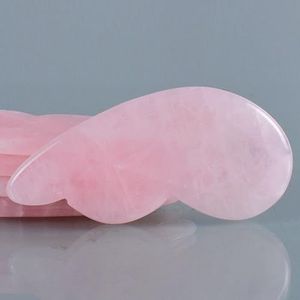 1Pc Lichaam Schoonheid Bericht Tool Guasha Roze Natuurlijke Rozenkwarts Gua Sha Tool Facial