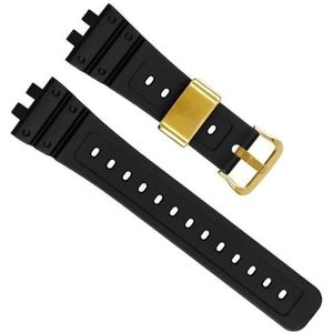 yeziu Siliconen Horloge Band Voor Casio G-Shock 3459 Kleine Vierkante GMW-B5000 Armband Heren Gemodificeerde Accessoires(C-black Gold)