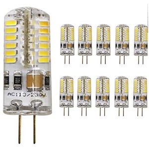 Mengjay 10 x G4 LED pin fitting 3 Watt lamp LED lamp parels AC 220-240 V 48 SMD 3014 spaarlamp warmwit