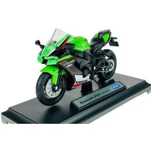 Welly Kawasaki Ninja ZX-10R Groen 1:18 Metaal Model Motorfiets Die Cast Nieuw in doos