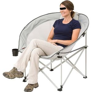 Oversized Cosy Camp Chair - Grijze tuinmeubelen, opvouwbare stoel, strandstoel