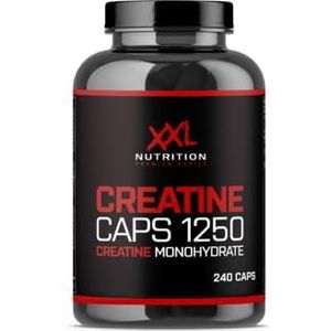 XXL Nutrition - Creatine MonoHydrate Caps - 1250mg Zuivere Creatine Monohydraat per Capsule - Voedingssuplement - 240 Capsules