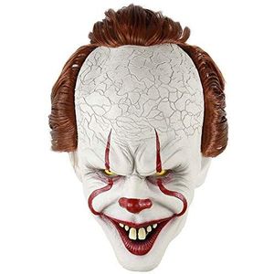 sunxc Stephen King's It Mask, Pennywise Scary Clown Latex Masker, Horror Joker Masker Clown Masker Halloween Cosplay Kostuum Props