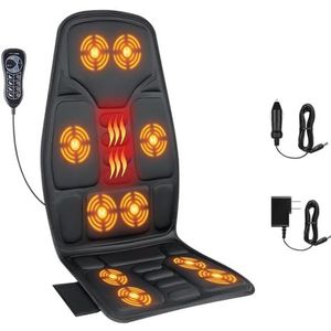 Rugmassagestoelkussen - Massageapparaat - Met Warmte - Voor Pijnverlichting - Diepe Weefselvibratiemassage