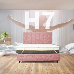 Comfy Line Topper, stevig, Frans bed, 120 x 190 cm, orthopedische topper tegen rugpijn, hoogte 7 cm, afneembare topper, hypoallergeen, met elastieken voor bevestiging, model Fixio H7