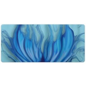 Blauwe Zeemeerminstaart Mode Bureau Muismat Antislip Gaming Muismat Accessoires Decor 40x90cm