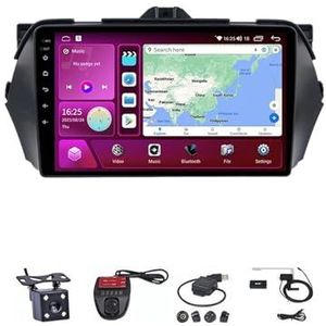 Android Autoradio Video Multimedia Speler, 9 Inch Touch Screen Radio Plug And Play Autotoebehoren met Bluetooth En Navigatie En Achteruitrijcamera Voor Suzuki Alivio Ciaz 2014-2018 (Size : M100S WI