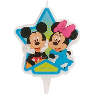 dekora - Mickey y verjaardagskaars 2D Mickey & Minnie Mouse, meerkleurig, 7.5, 346213