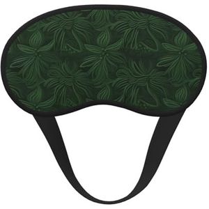 Hunter Groen Bloemenbloemblaadjes Patroon Slaapmasker Zacht Comfortabel Oogmasker met Verstelbare Strapblackout Oogslaap Schaduw Cover voor Vrouwen Meisjes Mannen Reizen Yoga Dutje Werk