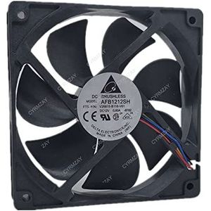 CYRMZAY Compatibel voor Delta AFB1212SH 12V 0.80A 12025 12cm PWM 4-Wire Cooling Koelventilator
