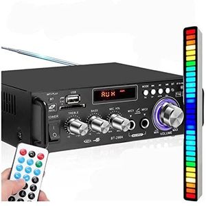 Audioversterker, 800 W Amplifie Home Amplifiers Audio Bluetooth Versterker Subwoofer Versterker Home Theatre Sound System Sterftal Professional(Amplifier and light)