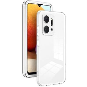 Telefoon terug case cover Transparante hoes compatibel met Huawei Honor X7A Full Body Case Transparant telefoonhoesje, slanke beschermende telefoonhoes Transparant anti-kras schokabsorberend hoesje co