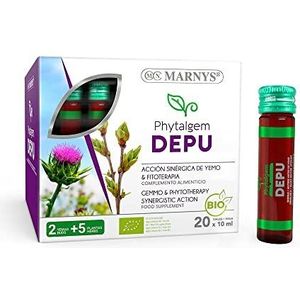 Marnys Phytalgem DEPU Verwijdert giftige stoffen digestie en renaal welzijn, ananasmaak, 20 comfortabele drinkflessen 361 g