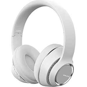 Headset Bluetooth Headset, Stereo Noise Cancelling Headset kan worden aangesloten in hoofdtelefoon, Kleur: wit