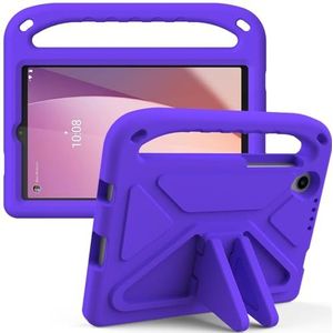 Tablet PC-hoes Compatible With Lenovo Tab M8 (4rd Gen) TB-300FU/TB-300XU（2023), Shock Absorbing, With Handle,EVA, Holder, Sturdy Tablet Case For Kids, Lightweight Bescherming(Mor)