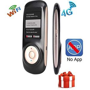 Tweeweg real-time taalvertaler Apparaatondersteuning 42 regio's Talen / 4G WiFi / 2,4 inch IPS touchscreen voor reizen Winkelen Decoration