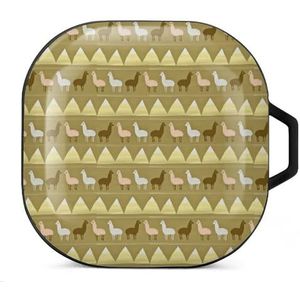 Kleine lama oordopjes hoesje compatibel met Samsung Hard Shell beschermhoes zwart-stijl