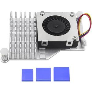 Aluminium Radiator Blower Fan voor Raspberry pi5 (Zilver)