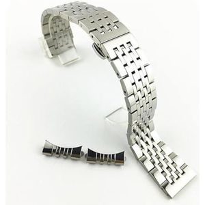 Kijk naar bands Horlogeband Roestvrij stalen horlogeband Vlindersluiting Horlogeband for heren Mechanische horloges Quartz Horlogebanden Vervanging Duurzaam (Color : Silver, Size : 16mm)
