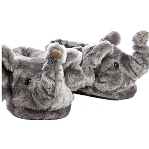 Sleeper'z - Pluche pantoffels in de vorm van een Olifant - Originele grappige voor dames en heren - 42/44 (XL)