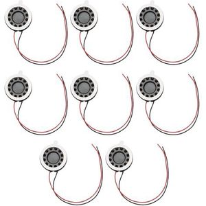 Create idea 8 stks 18mm 8 Ohm 0.5 W Mini DIY Speaker Draad Lengte 80mm Ronde Vorm Vervanging Luidspreker voor Muziek Spelers Deurbellen Alarmen