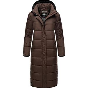 Navahoo Isalie Winterjas voor dames, gewatteerd, oversized met afneembare capuchon, XS - XXL, Dark Choco., L