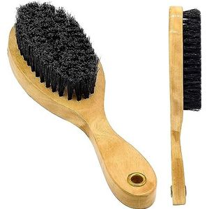 Haarborstel met varkenshaar, natuurlijke houten clubstijl, haarborstel voor mannen en vrouwen, met dun of dik haar
