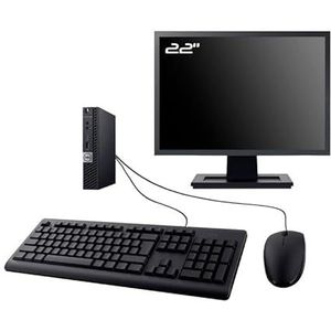 PC Dell OptiPlex 5060 micro-display, 22 inch, Intel I5-8400T RAM, 32 GB SSD, 2 TB W11 WiFi (gereviseerd)
