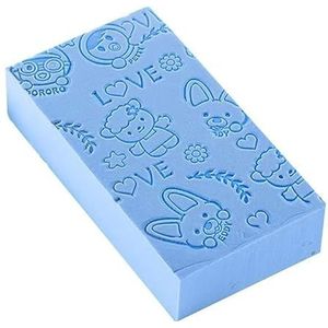 Badsponzen for volwassenen, badspons, mesh poef badspons, schuim Loofah spons (Size : Blue)