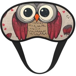 Liefde Uil Slaapmasker Zacht Comfortabel Oogmasker met Verstelbare Strapblackout Oogslaap Schaduw Cover voor Vrouwen Meisjes Mannen Reizen Yoga Dutje Shift Werk
