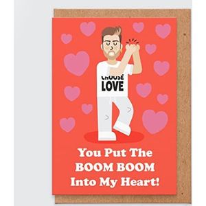 Grappige verjaardagskaart - George Michael Card - You Put The Boom Boom In My Heart - George Michael Valentines Card For Boyfriend - Vrouw - Hem - Man - Vriendin - Grappig - Schattig
