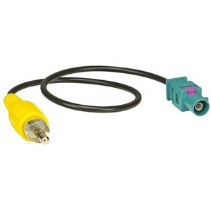 tomzz Audio 1500-043 Fakra (m) antenneadapterstekker naar cinch rca (m) stekker voor video-ingang achteruitrijcamera