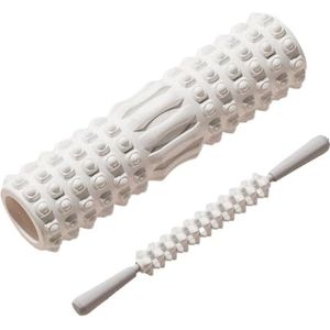 Schuim Roller Foam Roller Gym Fitness Yoga Oefening Terug Spier Massage Roller Stretching Oefening Yoga Fitness Training Roller (Kleur: Wit Set)