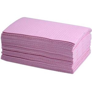 AebDerp 125 stuks 3-laags wegwerp tatoeage tafelkleed tandheelkundige slabbetjes servetten waterdicht absorberend onder-pad hygiëne persoonlijke tatoeage slabbetje voor tatoeage tafelmat tatoeage covers schone doeken tatoeagehulpmiddelen (roze)