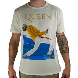 Queen Amplified Collection - Freddie Mercury Triangle T-shirt gebroken wit XXL