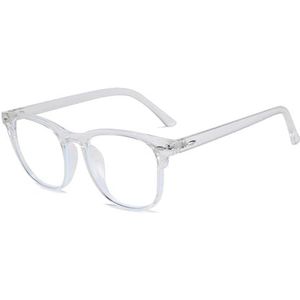 Halloween cadeau, Unisex kunststof brilmonturen met bescherming tegen blauw licht, verkrijgbaar in meerdere kleuren(Clear)