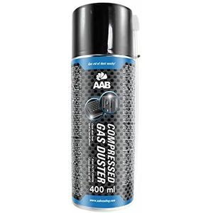AAB Compressed Gas Duster 400ml - Air Duster for Cleaning Computer, Keyboard, and Other Office Equipment, Air Compressor, Compressed Air for PC, Cleaner, Aerosol Duster, Can Computer Cleaning Kit