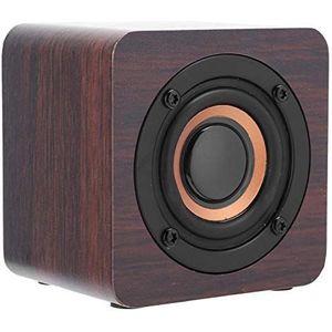 Lazmin112 Woodiness Bluetooth-luidspreker, draagbare mini-HI-FI-luidsprekerbox met microfoon en handsfree-functie voor thuis, op kantoor en buiten