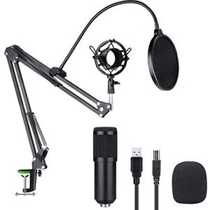 Condensator Microfoon Professionele Desktop USB Studio Cardioid Microfoons Arm Stand Met Boom Arm, Pop Filter, Shock Mount voor Opname, Streaming, Podcasting, Voice Over, Home Studio