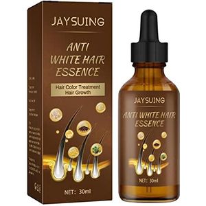 Omgekeerd grijs haar - Natuurlijke Voedende Haargroei Essentie Volumizing Anti Grijs Haar Essentie - 30ml Heren Dames Haarverzorging voor glanzend gezond zwart haar Eastuy