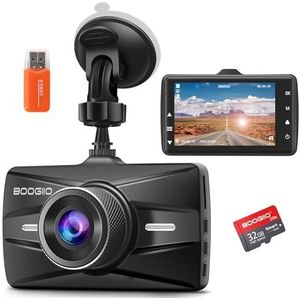 Dashcam Auto,Dash cam Voorzijde 1080P, 3 Inch IPS Scherm, 170° Groothoek, Autocamera met 32GB SD-Kaart, Nachtzicht, HDR, Loopopname, G-Sensor, Parkeermodus