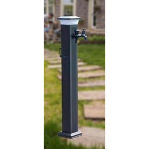Zonne-energie buitenkranen, gratis kraan met waterkraan, tuinwaterkolomstandaard voor slang, vrijstaande kraanpaal